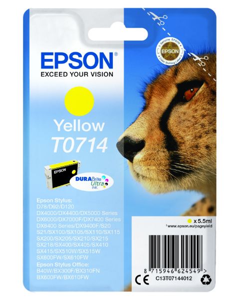Epson T0714 Patron Yellow 5,5ml (Eredeti)