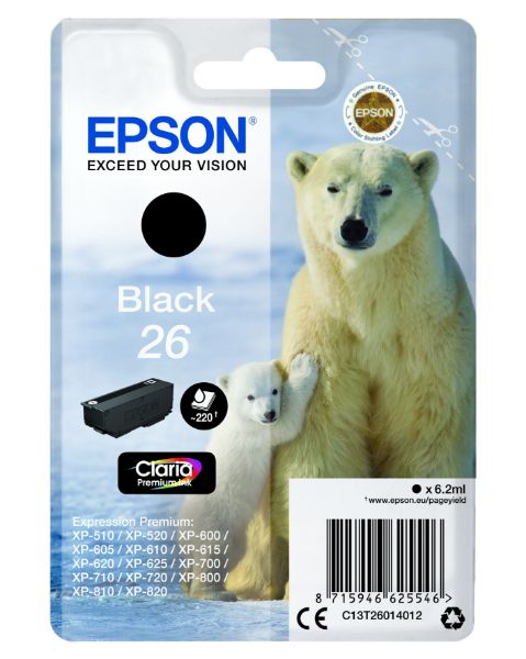 Epson T2601 Patron Black 6,2ml 26 (Eredeti)