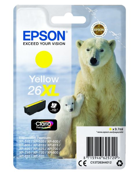 Epson T2634 Patron Yellow 9,7ml 26XL (Eredeti)