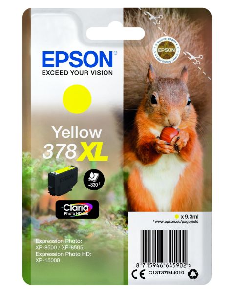 Epson T3794 Patron Yellow 9,3ml 378XL (Eredeti)