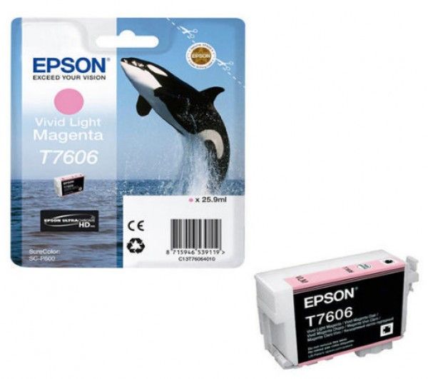 Epson T7606 Patron Light Magenta 26ml (Eredeti)
