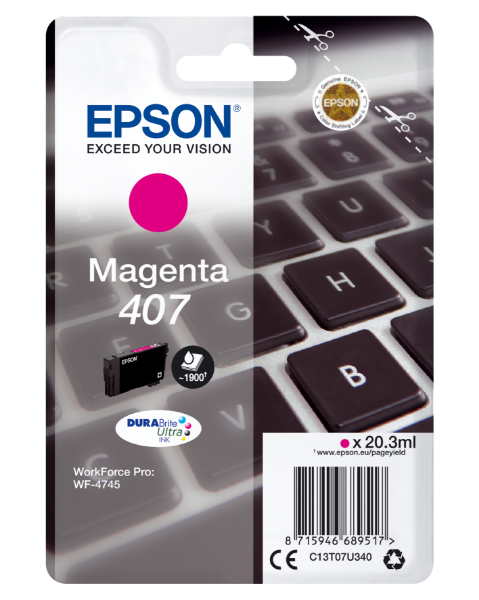 Epson T07U3 Patron Magenta 1,9K, 20,3ml /o/