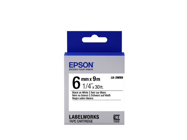 Epson LK-2WBN Black/White 6mm szalag (9m)