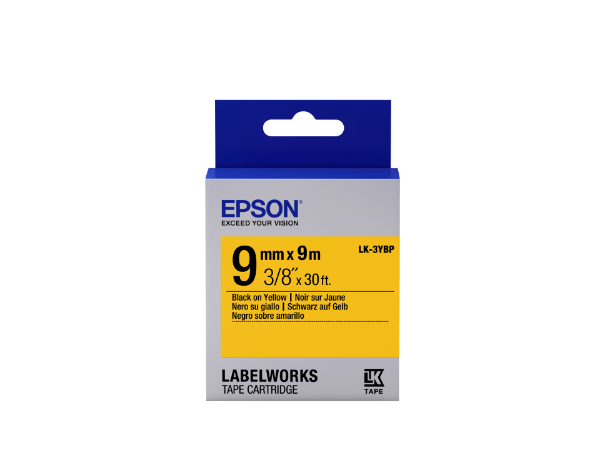 Epson LK-3YBP Black/Yellow 9mm szalag (9m)