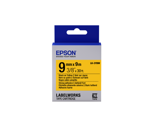 Epson LK-3YBW Black/Yellow 9mm szalag (9m)
