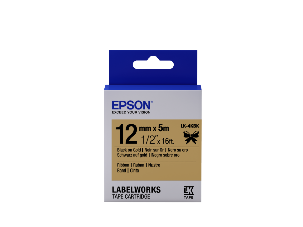Epson LK-4KBlack Black/Gold 12mm szalag (5m)