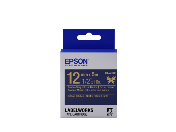 Epson LK-4HKK Gold/Navy 12mm szalag (5m)