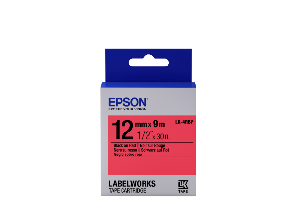 Epson LK-4RBP Black/Red 12mm szalag (9m)