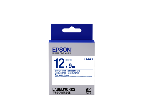 Epson LK-4WLN Blue/White 12mm szalag(9m)