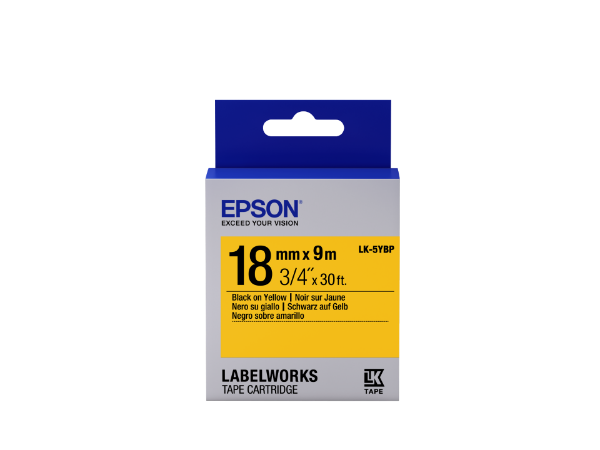Epson LK-5YBP Black/Yellow 18mm szalag (9m)
