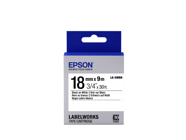Epson LK-5WBN Black/White 18mm szalag (9m)