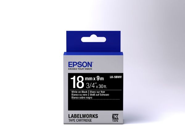 Epson LK-5BWV White/Black 18mm szalag (9m)