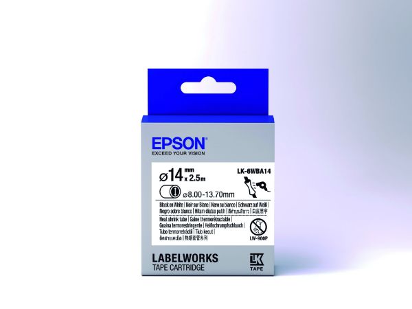 Epson LK-6WBA14 Black/White D14mm szalag(2.5m)