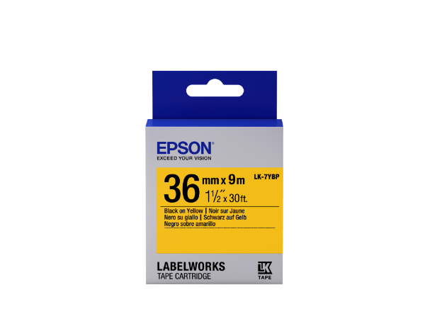 Epson LK-7YBP Black/Yellow 36mm szalag (9m)