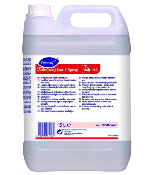 Soft Care DES E spray alkoholos folyékony kézfertőtlenítő 5L