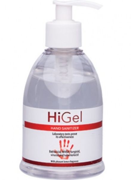 Kézfertőtlenítő HiGel alkoholos gél 300ml pumpás