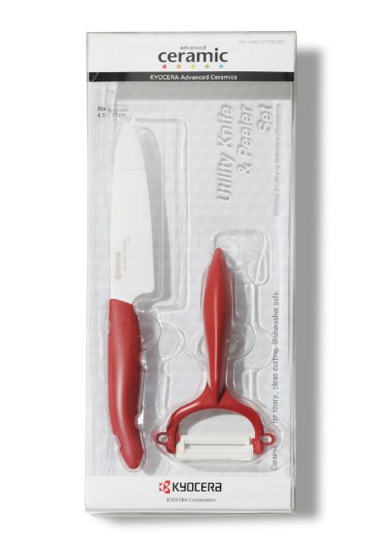 KYOCERA kerámia kés+hámozó szett, piros (FK-110WH-RD+CP-10-RD)