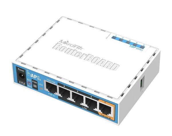 MikroTik hAP ac lite RB952Ui-5ac2nD L4 64Mb 5x FE LAN Dual-band Vezeték nélküli Router