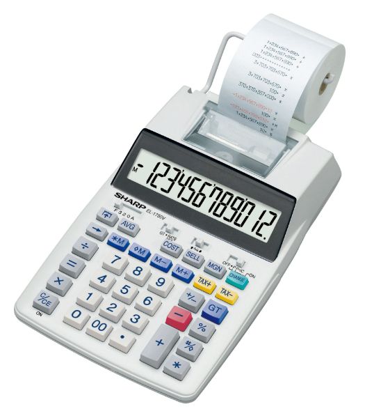 Sharp EL1750V számológép szalagos